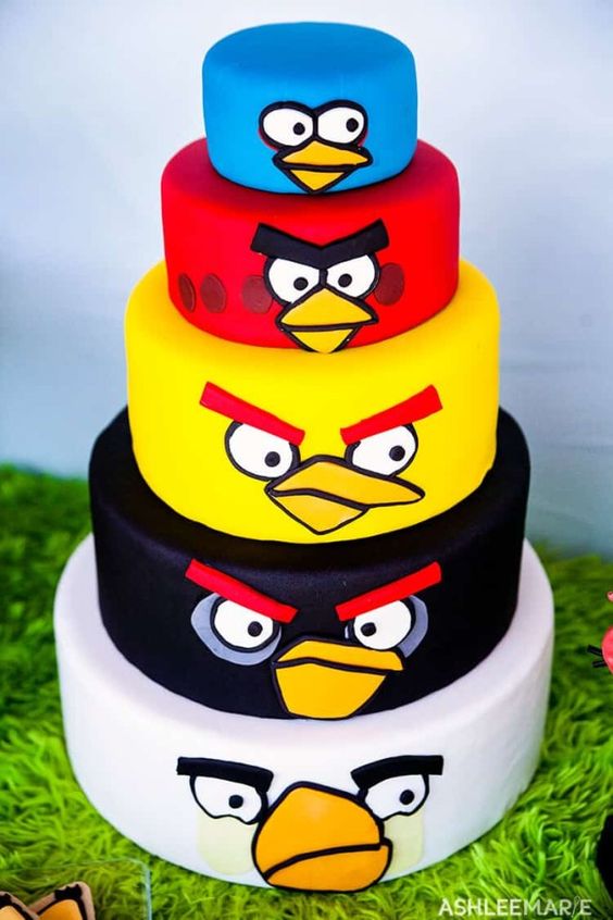 Angry Birthday cake ideas design decorations Images